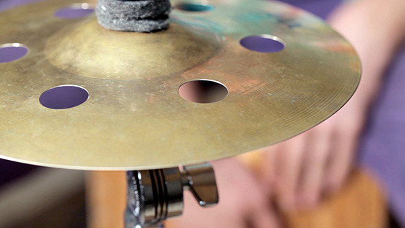 Cymbal In Front Of A Drummer