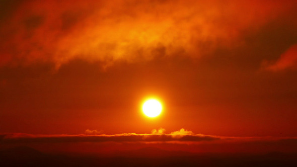 Beautiful Orange Sunrise with Clouds 856