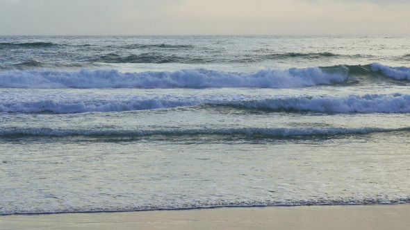 Waves Crashing on Beach 931