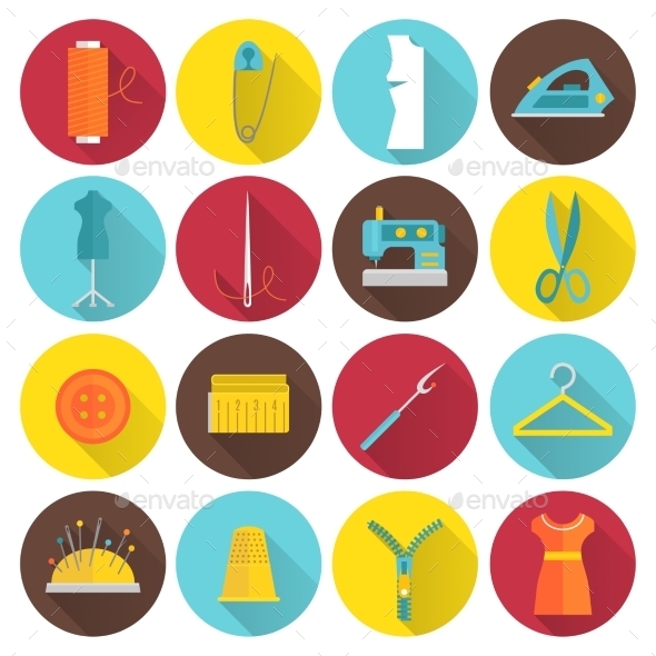 Sewing Equipment Icons