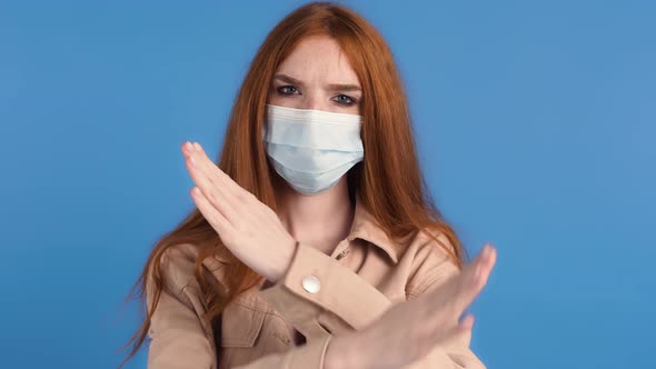 Lady in White Mask and Beige Jacket