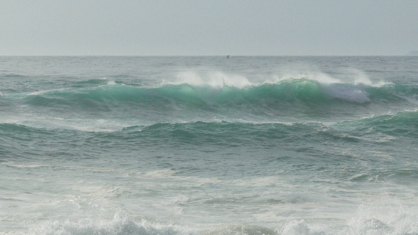 Waves Crashing on Beach 944