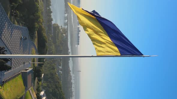 Vertical Video National Flag of Ukraine