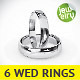 6 Silver Wedding Rings - GraphicRiver Item for Sale