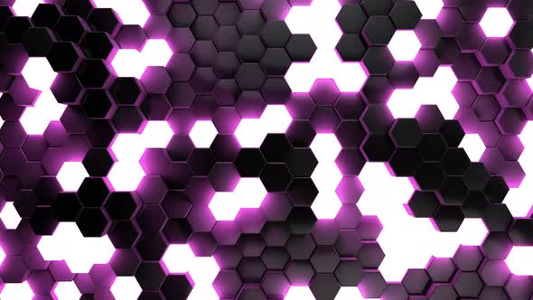 Hexagon Glowing Background 06 - 4K