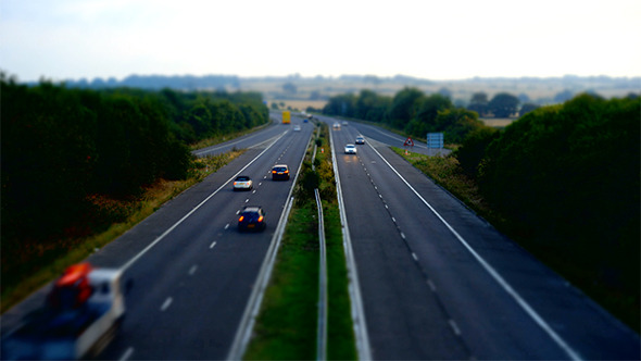 Motorway at dusk