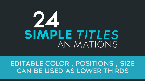24 Simple Title Animations