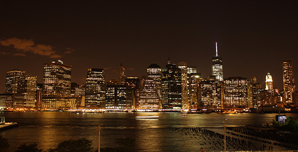 Manhattan Skyline by Night