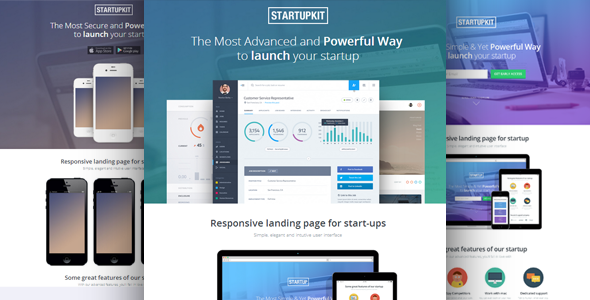 Startupkit Responsive Parallax Landing Template