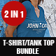 Female T-Shirt and Tank Top Bundle - GraphicRiver Item for Sale