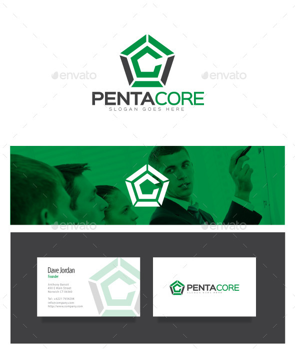 Penta Core - Letter C Logo
