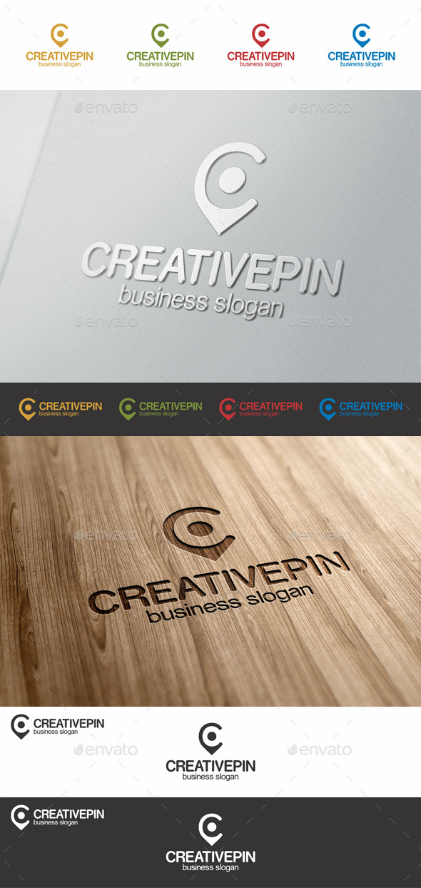 Creative Pin C Point Letter Logo