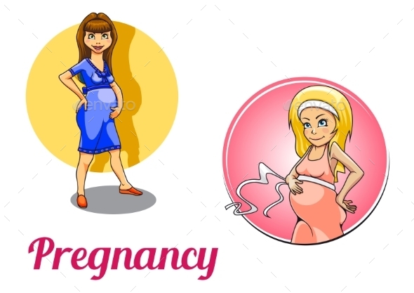 Two Pregnancy Woman Characters