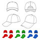 Cap Outlined Template - GraphicRiver Item for Sale