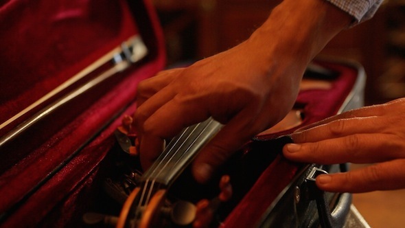 Opening Violin Case