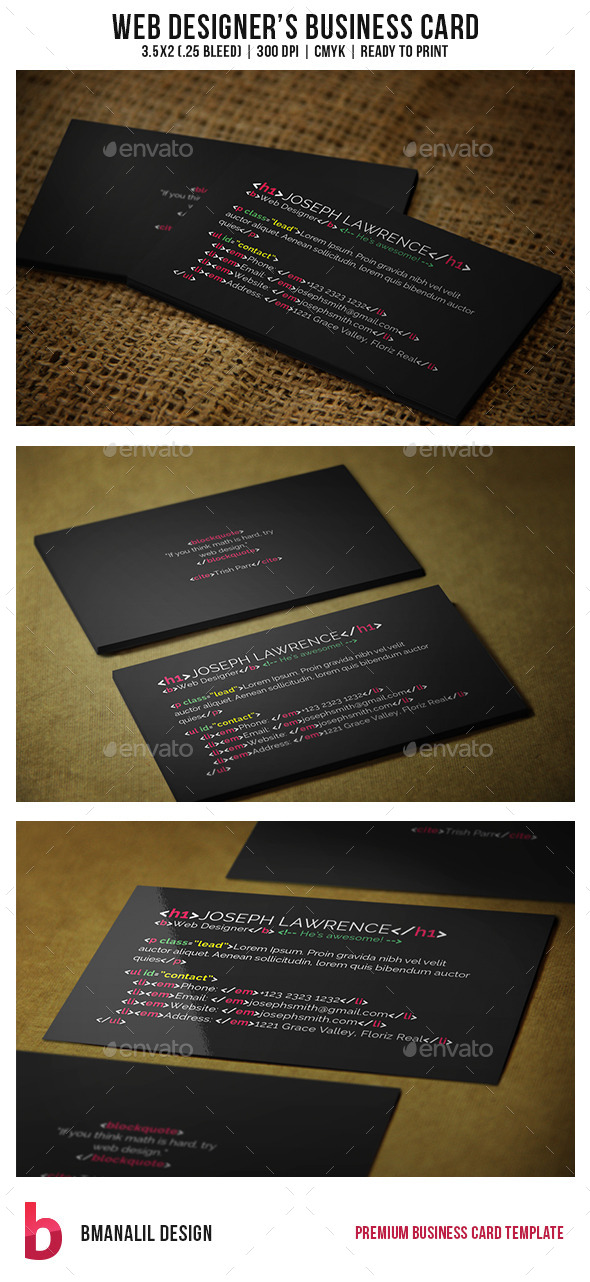 Web Designer's Business Card
