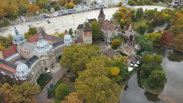 Pulling away from Vajdahunyad Castle in Budapest