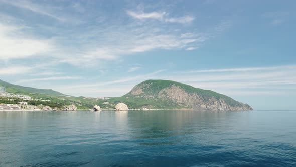 Gurzuf Resort City Panoramic View on Bear Mountain AyuDag Yalta Crimea
