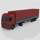 LOW POLY TRUCK MERCEDES ACTROS - 3DOcean Item for Sale