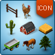 Isometric Map Icons - Animals, Plants and Farm - GraphicRiver Item for Sale