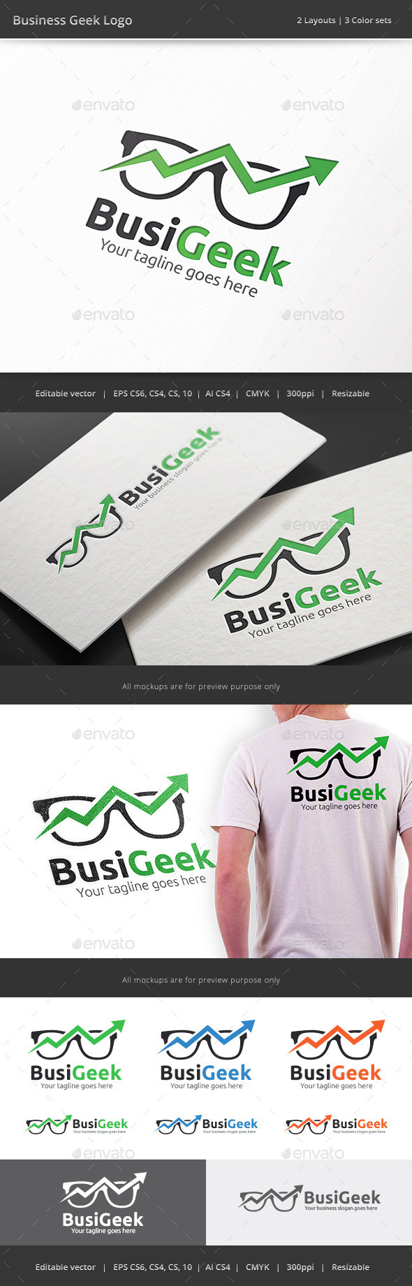 Business Marketing Geek Logo