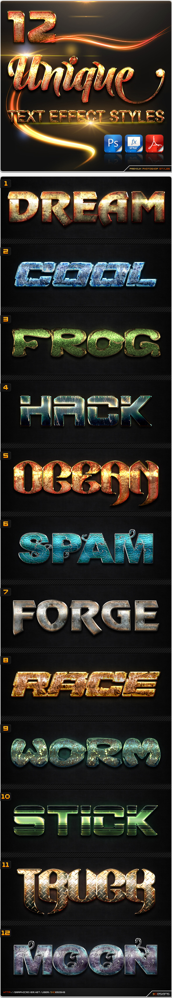 12 Text Effect Styles