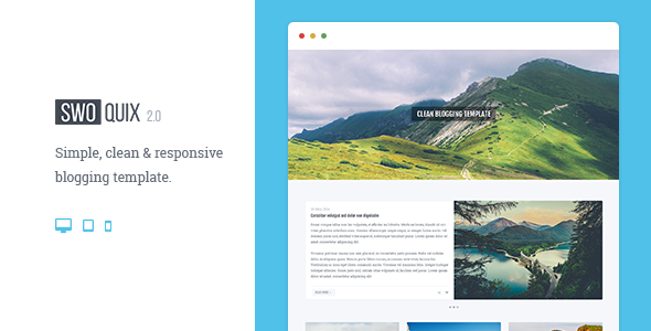 Swoquix — Clean Blogging Theme