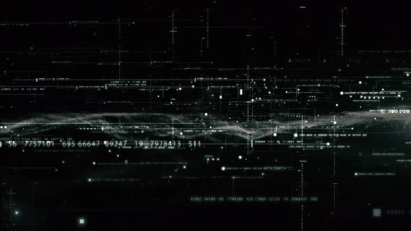 Futuristic Data Matrix Simulation HUD Background 02