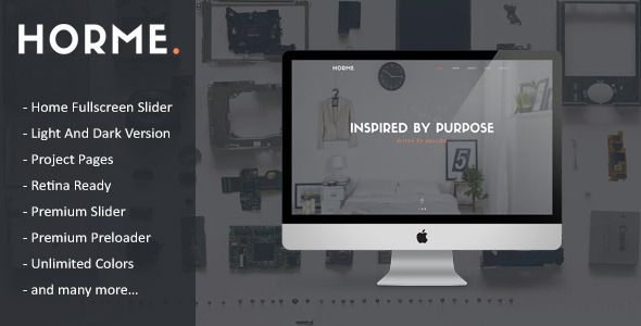 Horme - Clean One Page HTML5 Template