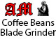 Coffee Beans in Electrical Blade Grinder