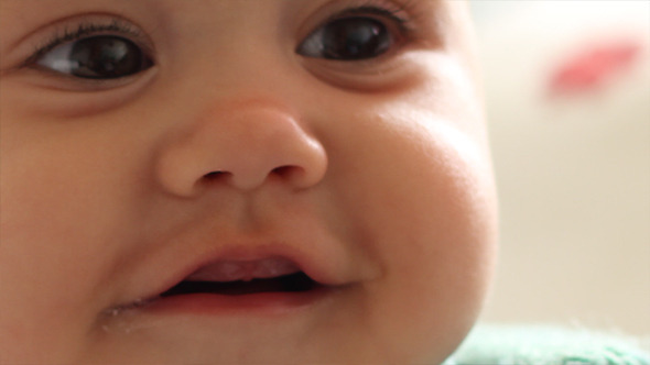 Baby Girl Cheerful Portrait