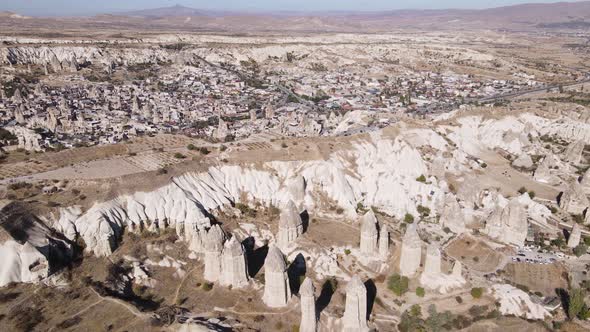 Cappadocia Landscape Aerial View. Turkey. Goreme National Park