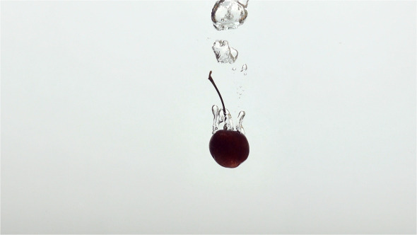 Cherry Drop Into Water