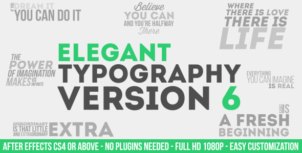 Elegant Typography V6