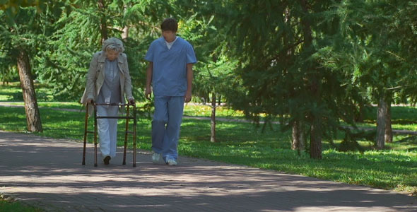 Beneficial Stroll for Senior Patient