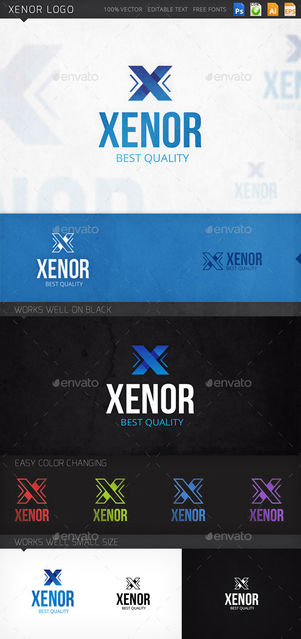 Xenor Letter X Logo Template