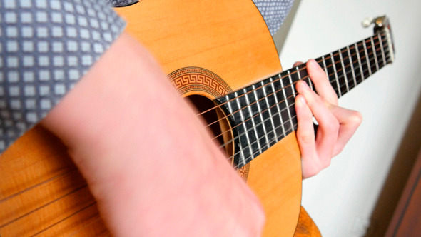 Strumming Playing Acoustic Guitar 3