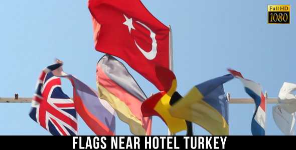 Flags Near Hotel Turkey