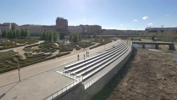 Madrid Rio Park and Rio Manzanares