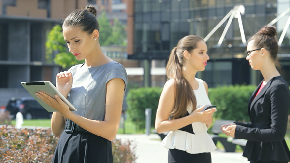 Business Women Discussing A Deal 