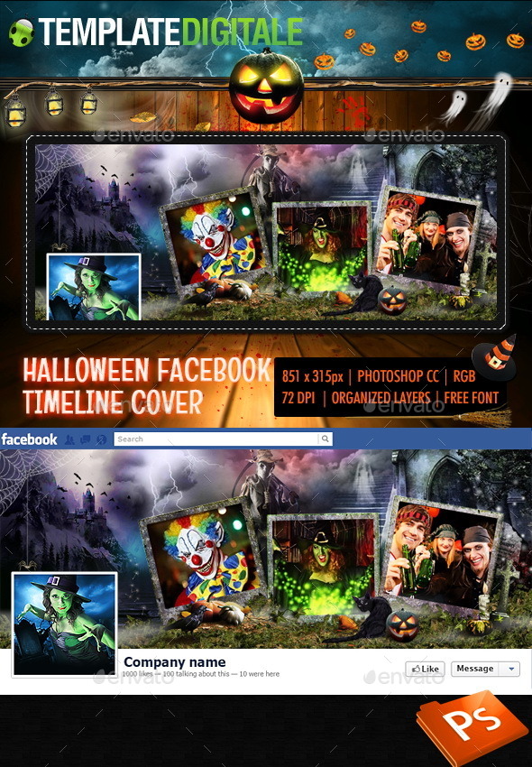 Halloween Facebook Timeline