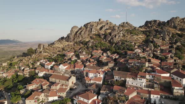 Aerial landscape of Monsanto village, Portugal traditional and historic town