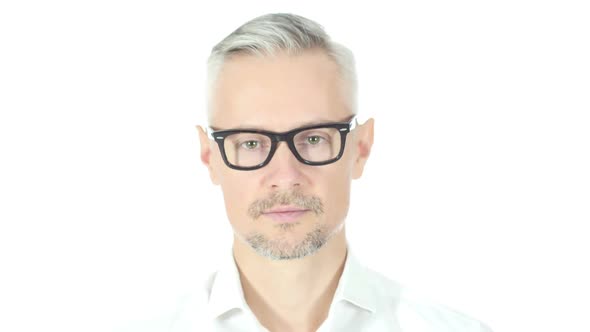 Close Up Of  Man Wearing Eye glasses, Portrait