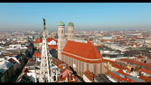 Beautiful Munich Panoramic Architecture in Bavaria Germany