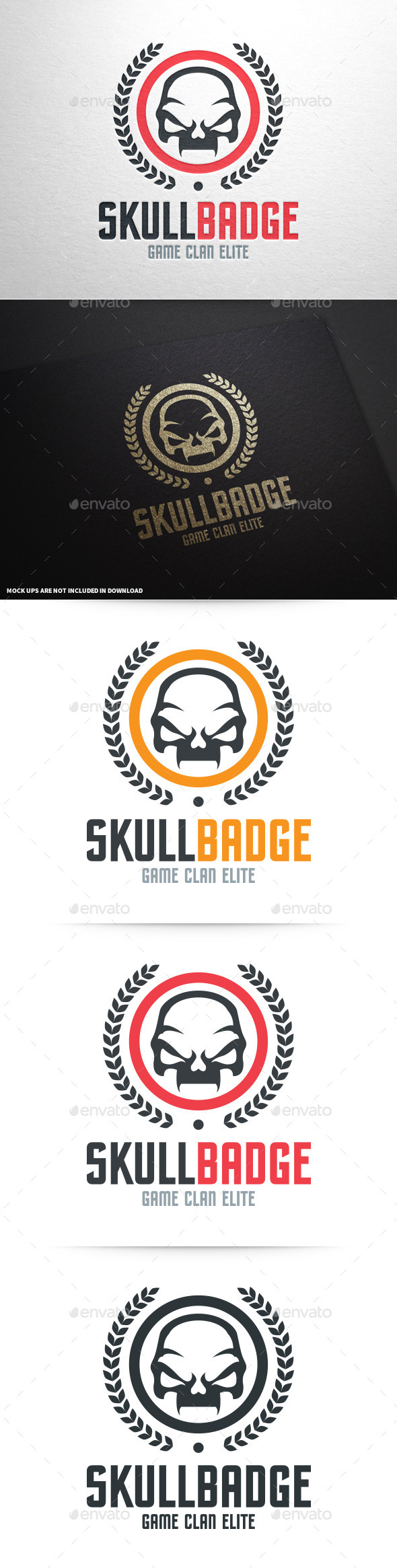 Skull Badge Logo Template