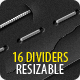 16 Dividers (Horizontal Rules) - Resizable - GraphicRiver Item for Sale