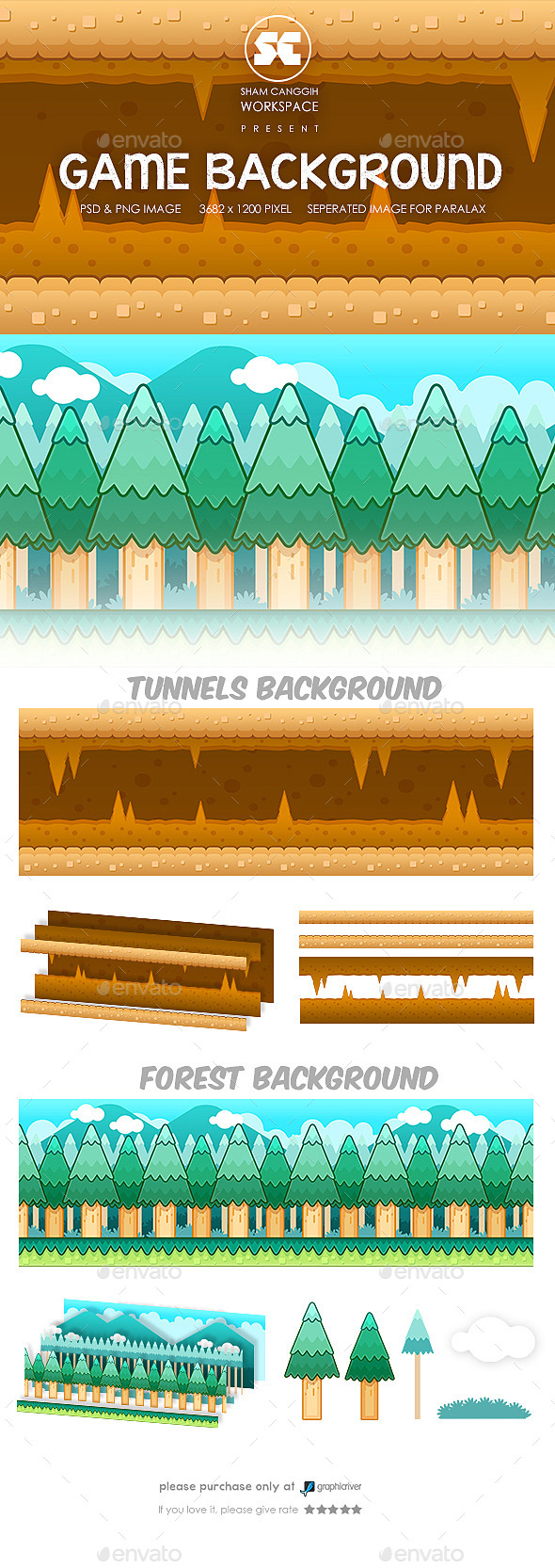 Game Background : Tunnel & Forest