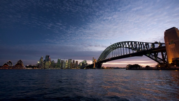 Sydney Harbour sunset time-lapse
