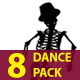 Female Skeleton Silhouettes Dance Routines 8 Pack - VideoHive Item for Sale