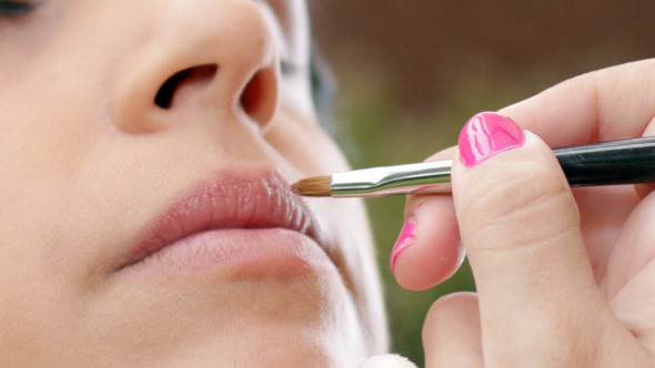 Face Makeup Making Lips Brush